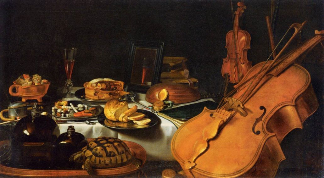 Still Life with Musical Instruments, 1623 by Pieter Claesz